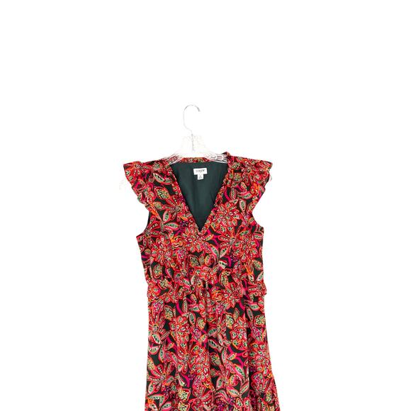 J.Crew Dress Prink Green Dainty V-Neck Ruffle Broomstick Short Sleeve Size 0 - Picture 6 of 14